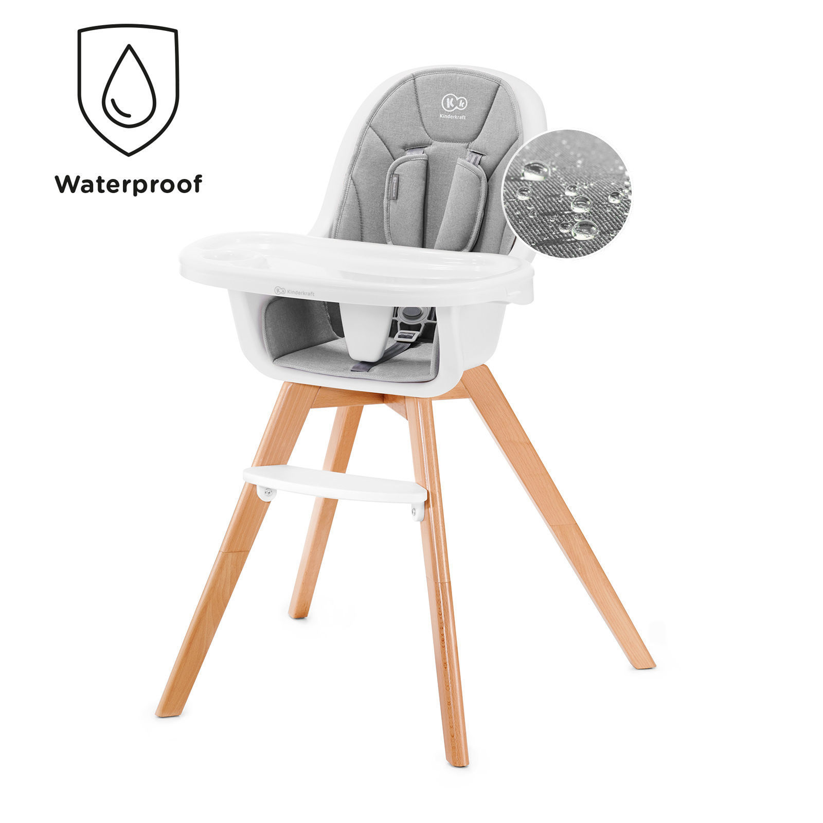 Стілець для годування 2в1 KiderKraft Tixi Grey - Зображення 2