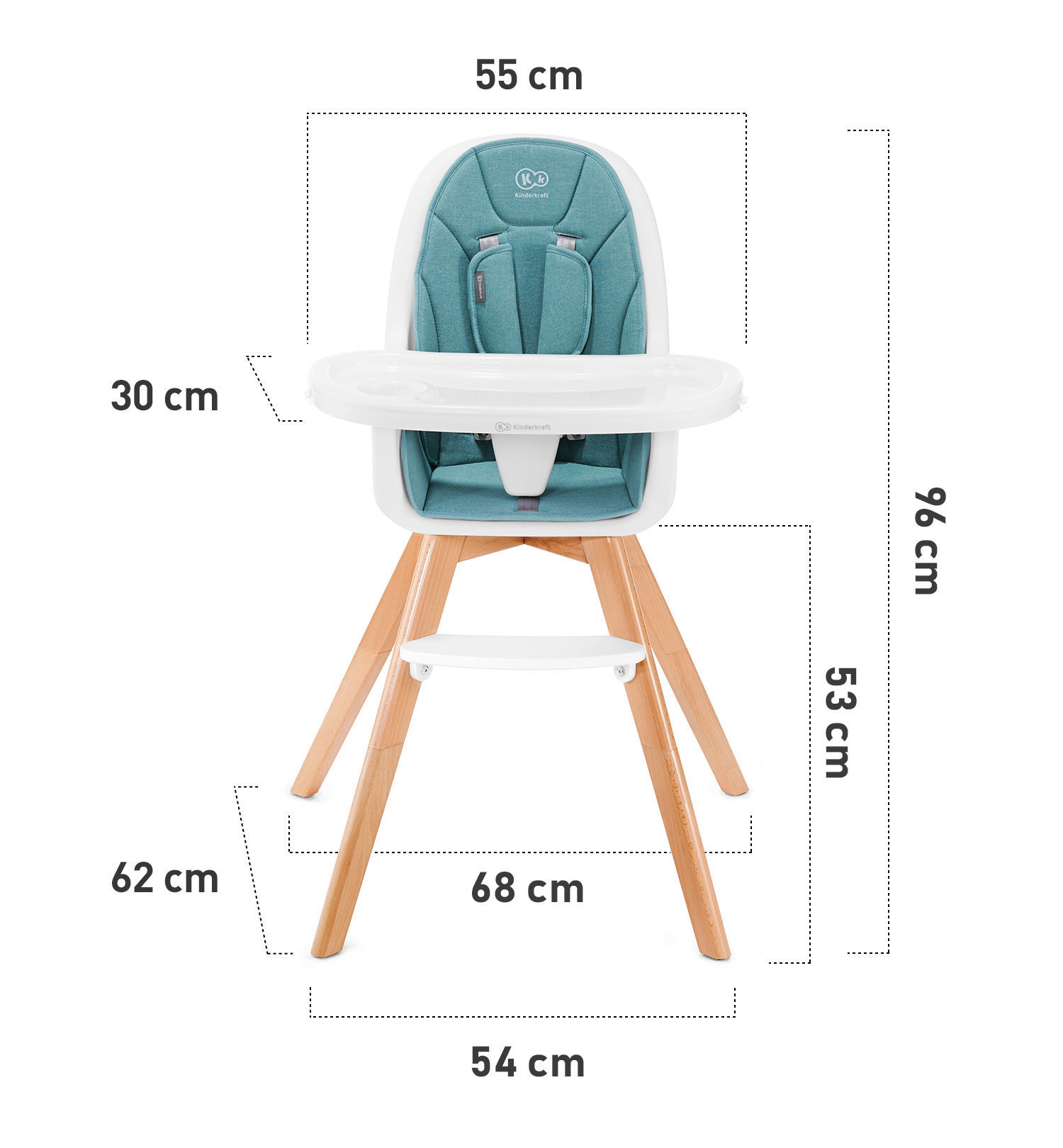 Стілець для годування 2в1 KiderKraft Tixi Grey - Зображення 11