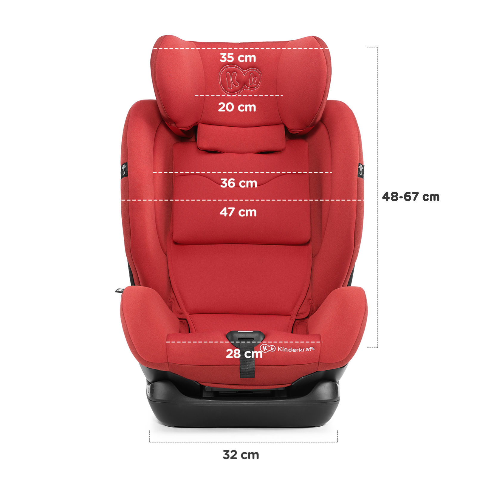 Автокрісло KiderKraft MYWAY ISOFIX 0-36 kg RED - Зображення 9