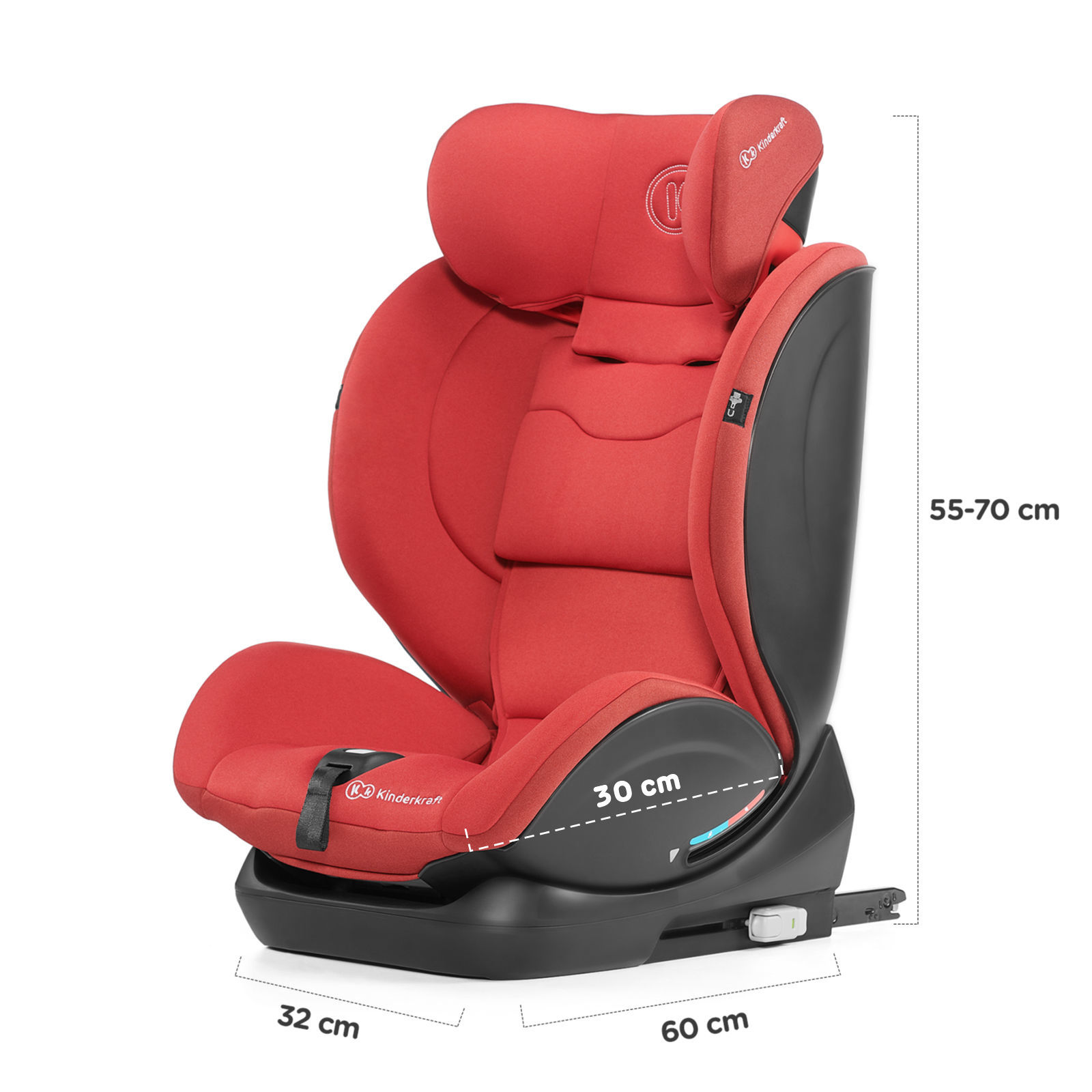 Автокрісло KiderKraft MYWAY ISOFIX 0-36 kg RED - Зображення 11