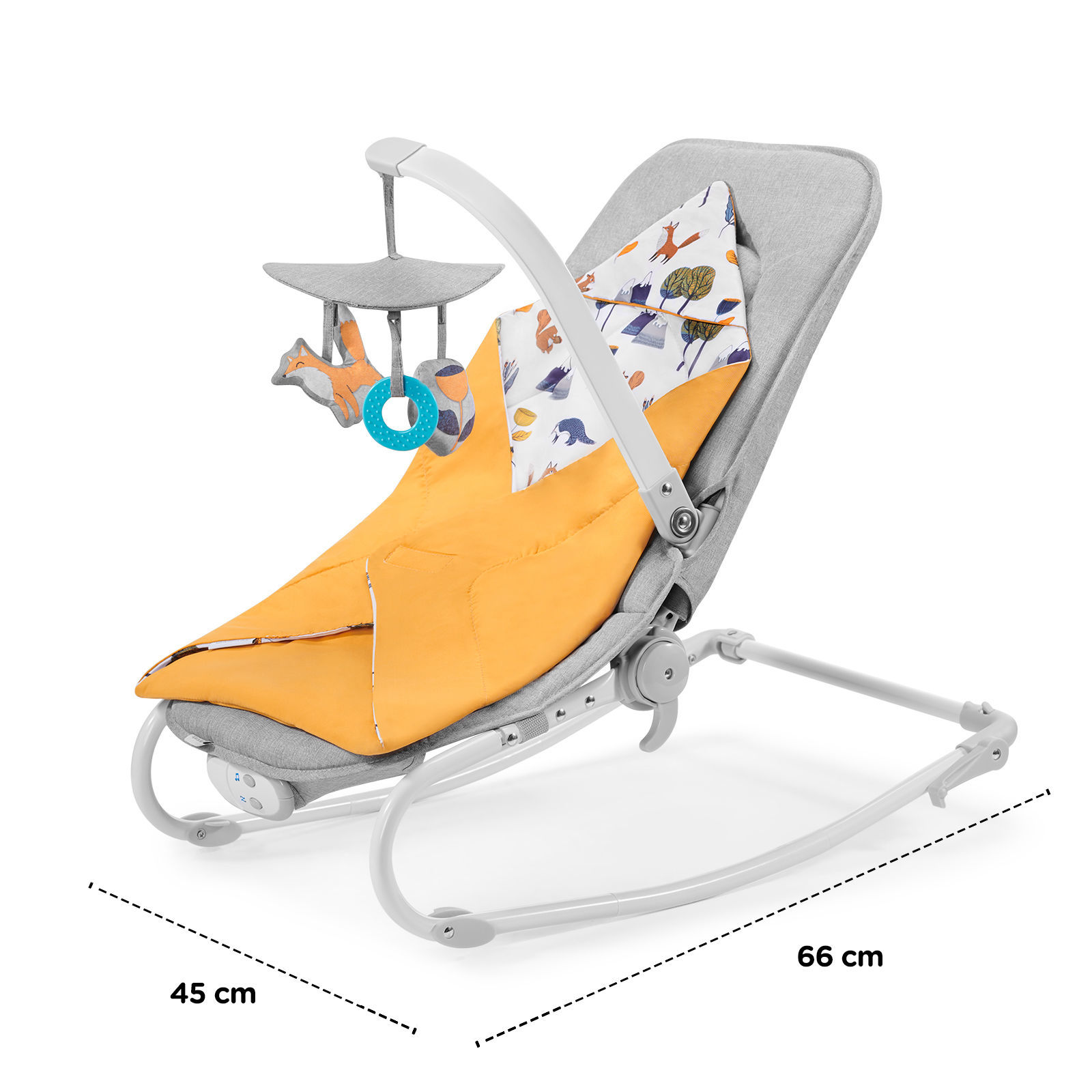 Шезлонг-гойдалка KiderKraft Felio Forest Yellow - Зображення 10