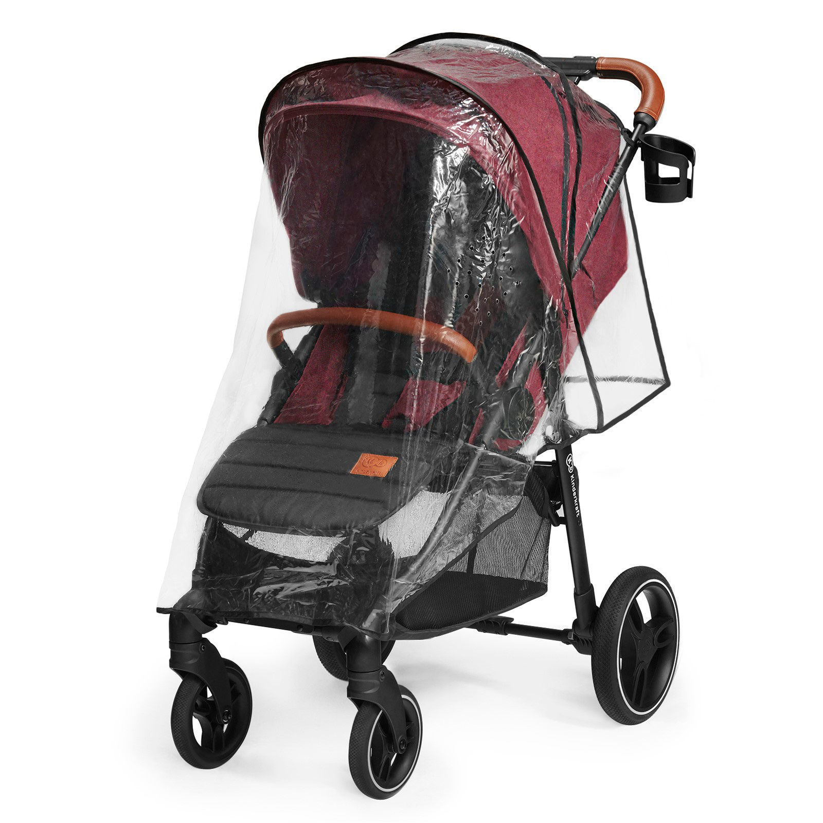 Прогулянкова коляска KiderKraft GRANDE LX Burgundy - Зображення 6