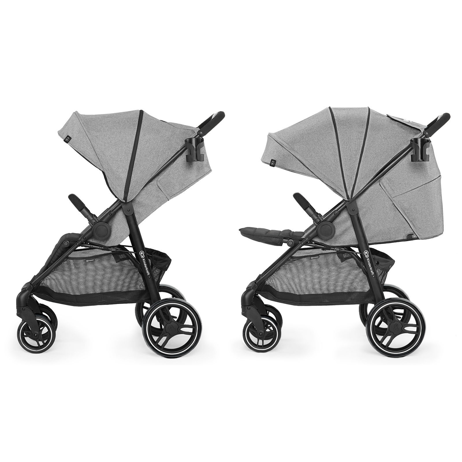 Прогулянкова коляска KinderKraft Grande CITY grey - Зображення 3