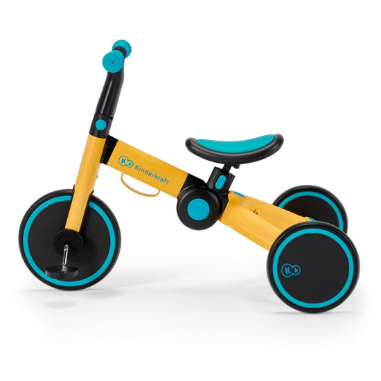 Триколісний велосипед біговел 3в1 KiderKraft 4TRIKE Primrose Yellow - Зображення 4