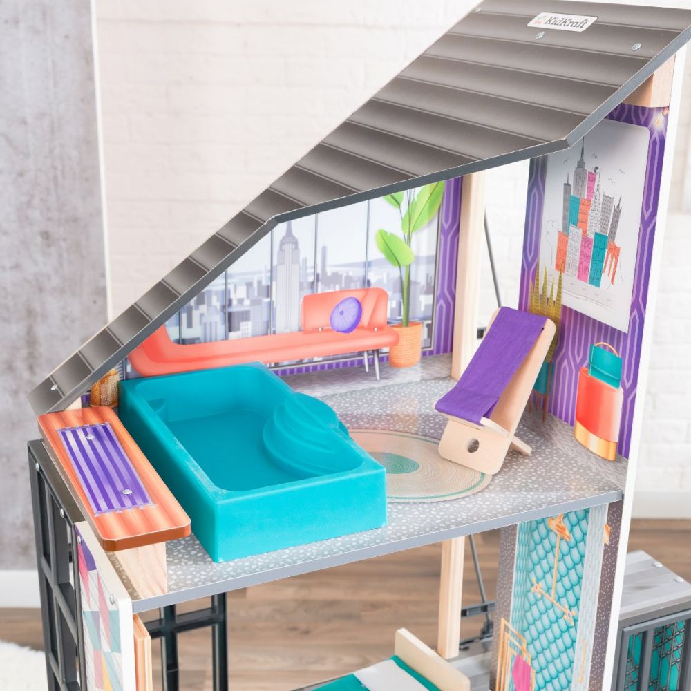 Ляльковий дерев'яний будиночок KidKraft Bianca City Life 65989 - Зображення 4