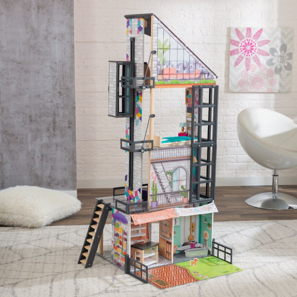 Ляльковий дерев'яний будиночок KidKraft Bianca City Life 65989 - Зображення 3