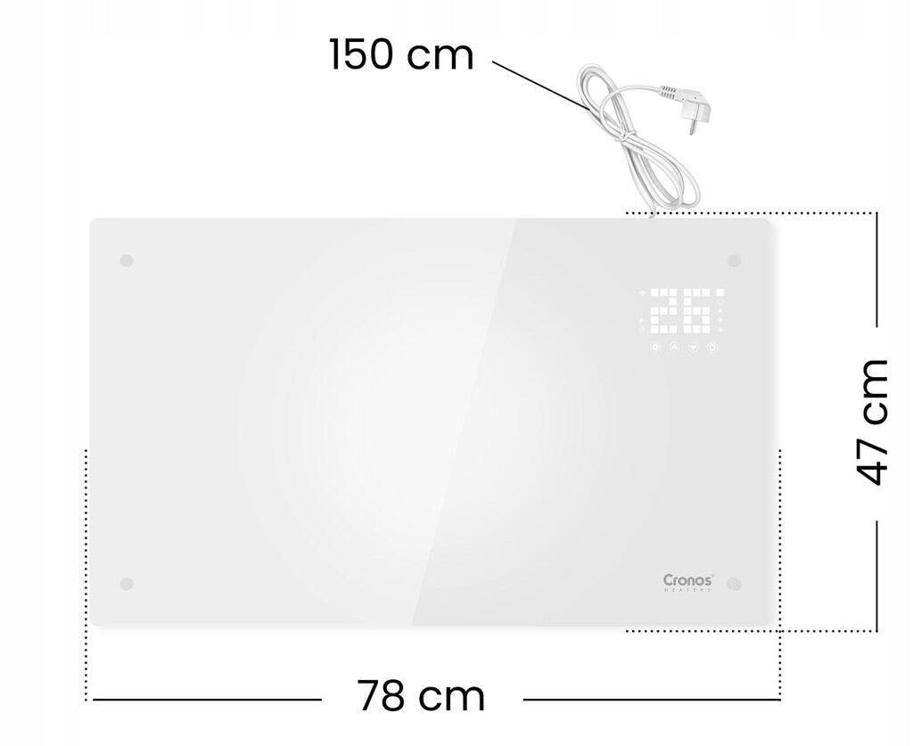 Конвекторний обігрівач Cronos Heaters 2000 W White - Зображення 13