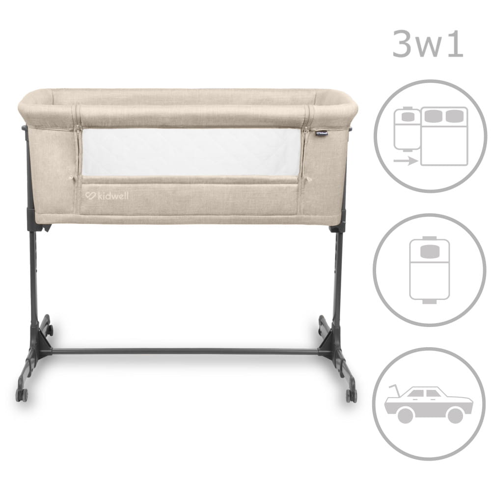 Приставне ліжечко Kidwell ALULA Beige - Зображення 2