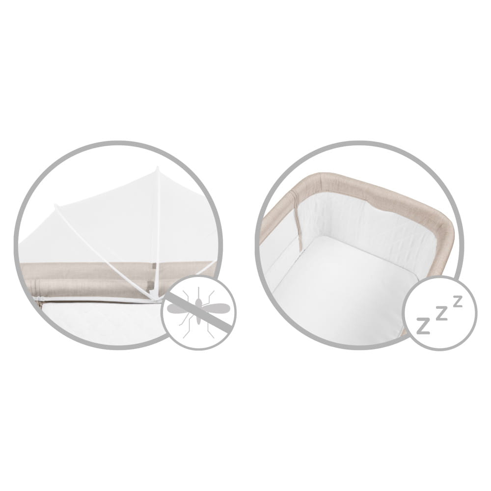 Приставне ліжечко Kidwell ALULA Beige - Зображення 7