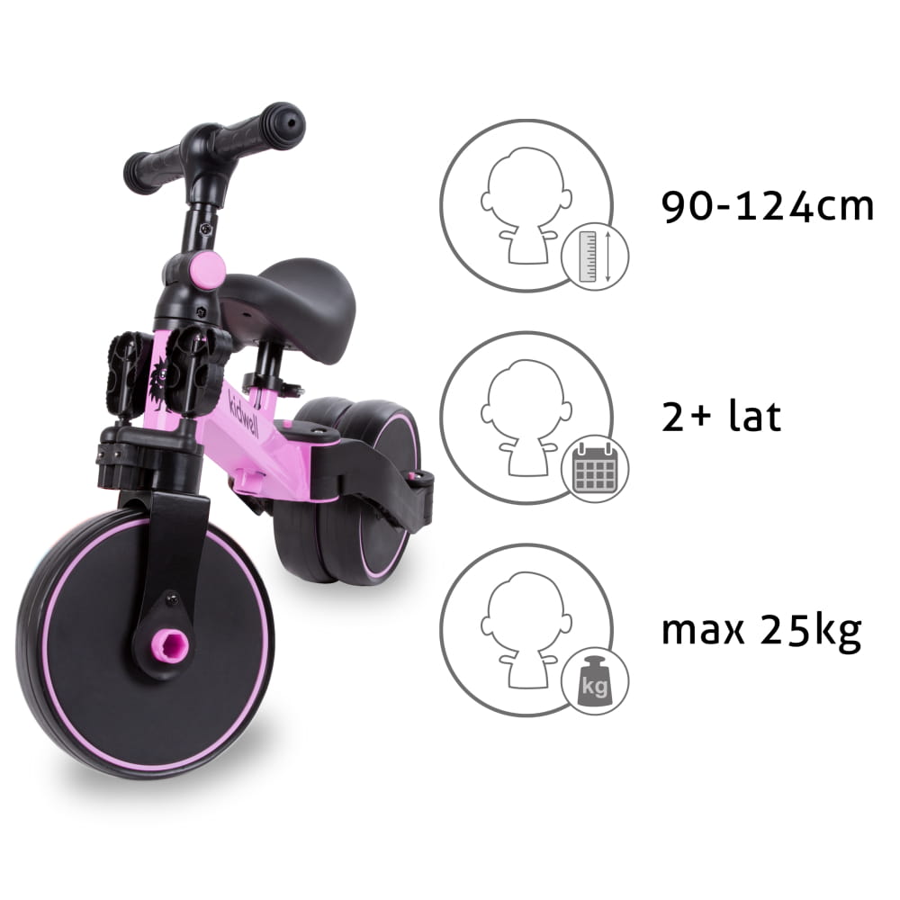 Біговел велосипед Kidwell 3в1 PICO Pink - Зображення 3
