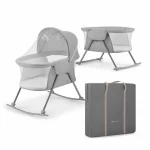 Дитяче ліжечко колиска Kinderkraft Lovi Grey