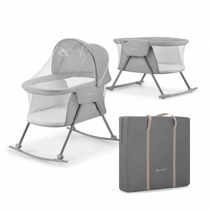 Дитяче ліжечко колиска Kinderkraft Lovi Grey