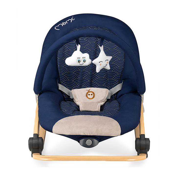 Шезлонг-гойдалка MoMi LUMIWOOD Blue Navy - Зображення 2