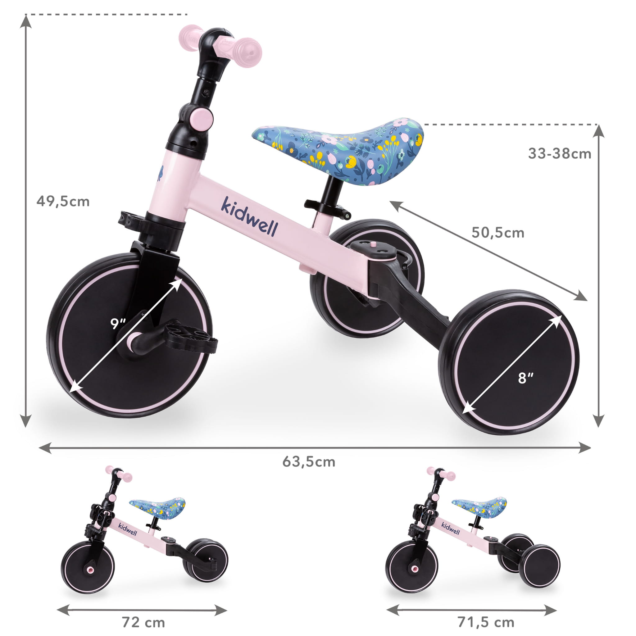 Біговел-велосипед Kidwell 3в1 PICO Flower - Зображення 4