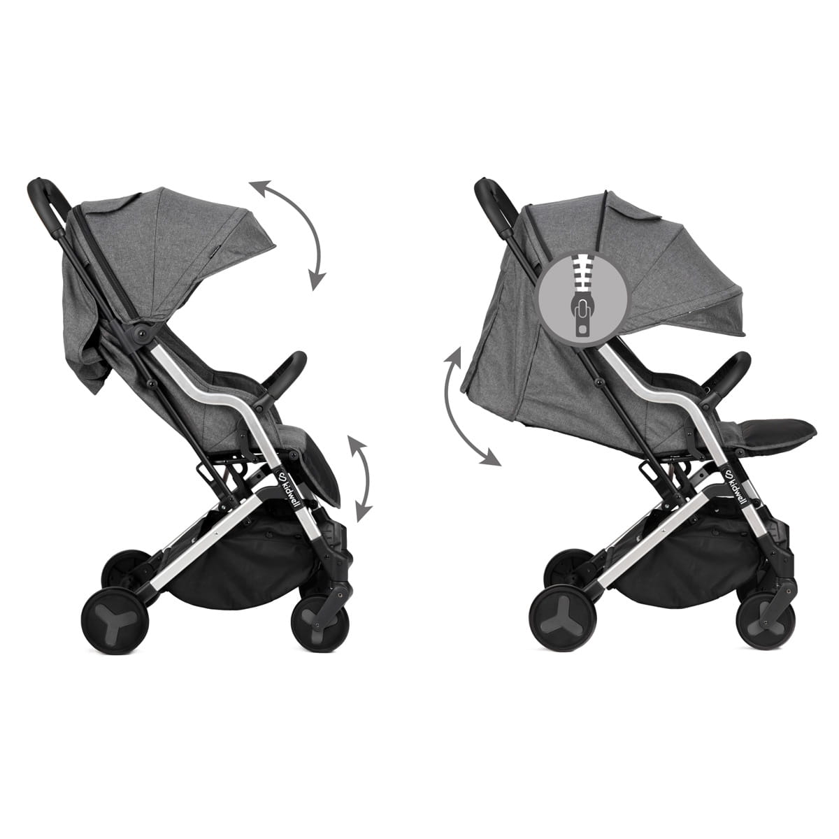 Прогулянкова коляска Kidwell Mavero Silver/Black - Зображення 4