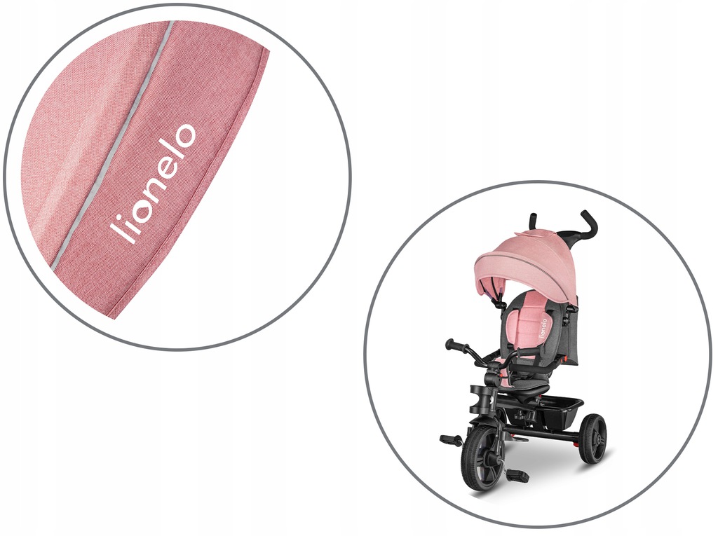 Велосипед триколісний Lionelo Haari Bubblegum - Зображення 10