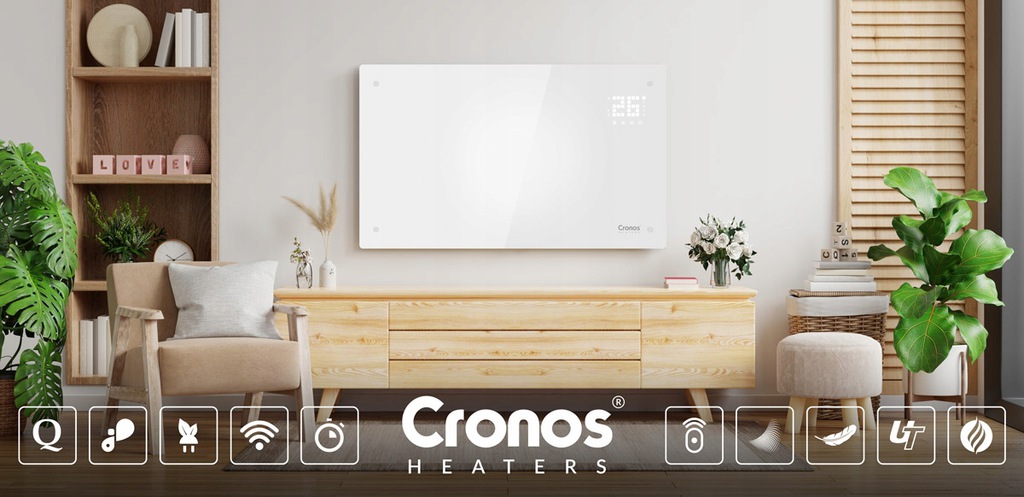 Конвекторний обігрівач Cronos Heaters 2000 W White - Зображення 14