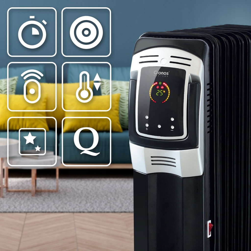 Оливний нагрівач радіатор Cronos Heaters 2500 Вт - Зображення 10