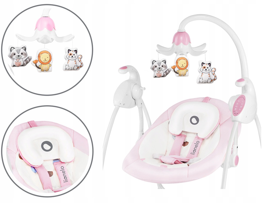 Крісло-гойдалка Lionelo ROBIN Pink - Зображення 10