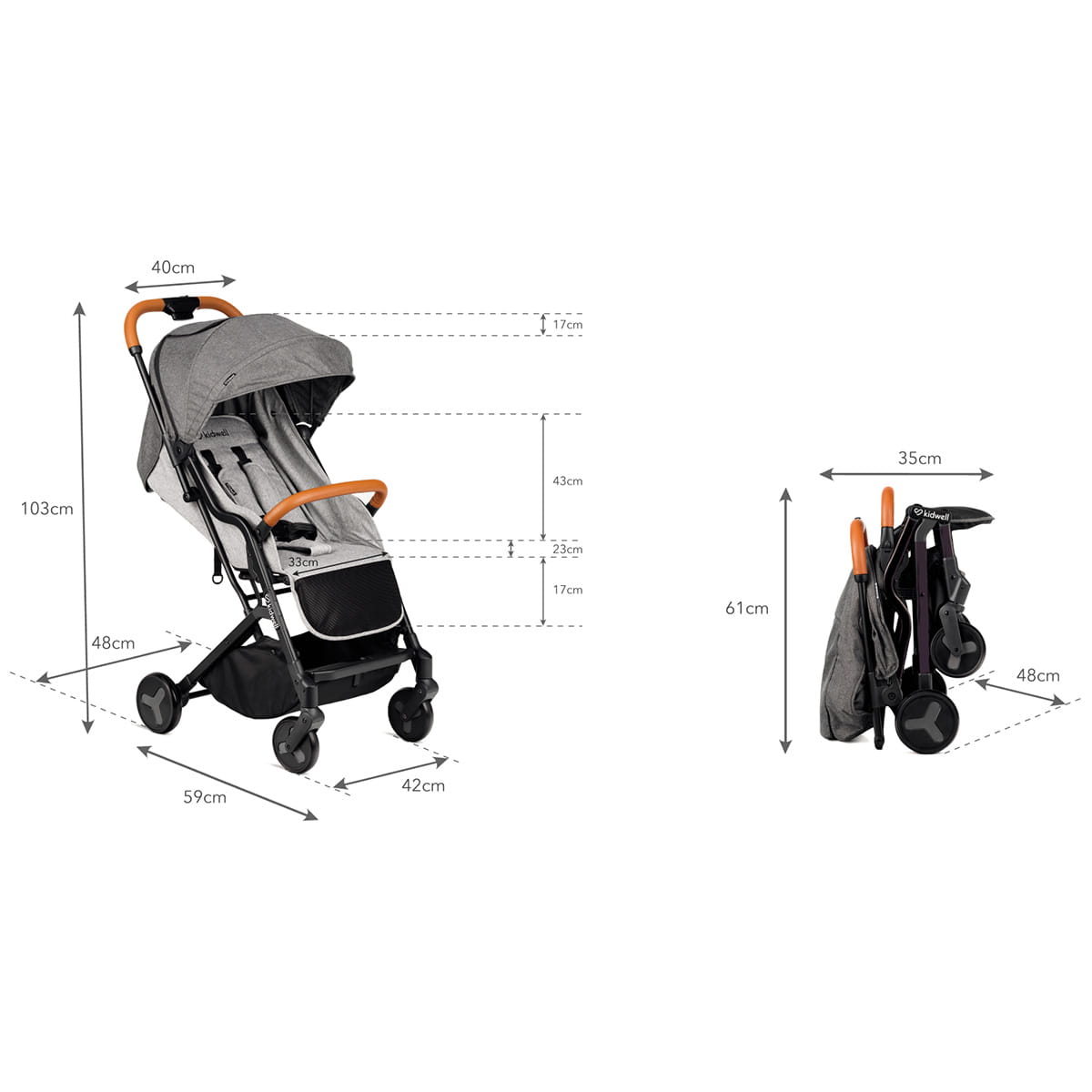 Прогулянкова коляска Kidwell Mavero Black/ Brown - Зображення 7