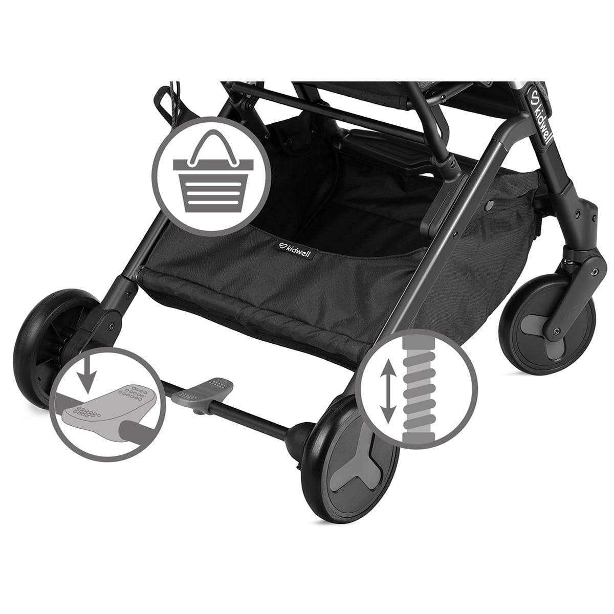 Прогулянкова коляска Kidwell Mavero Black/ Brown - Зображення 5
