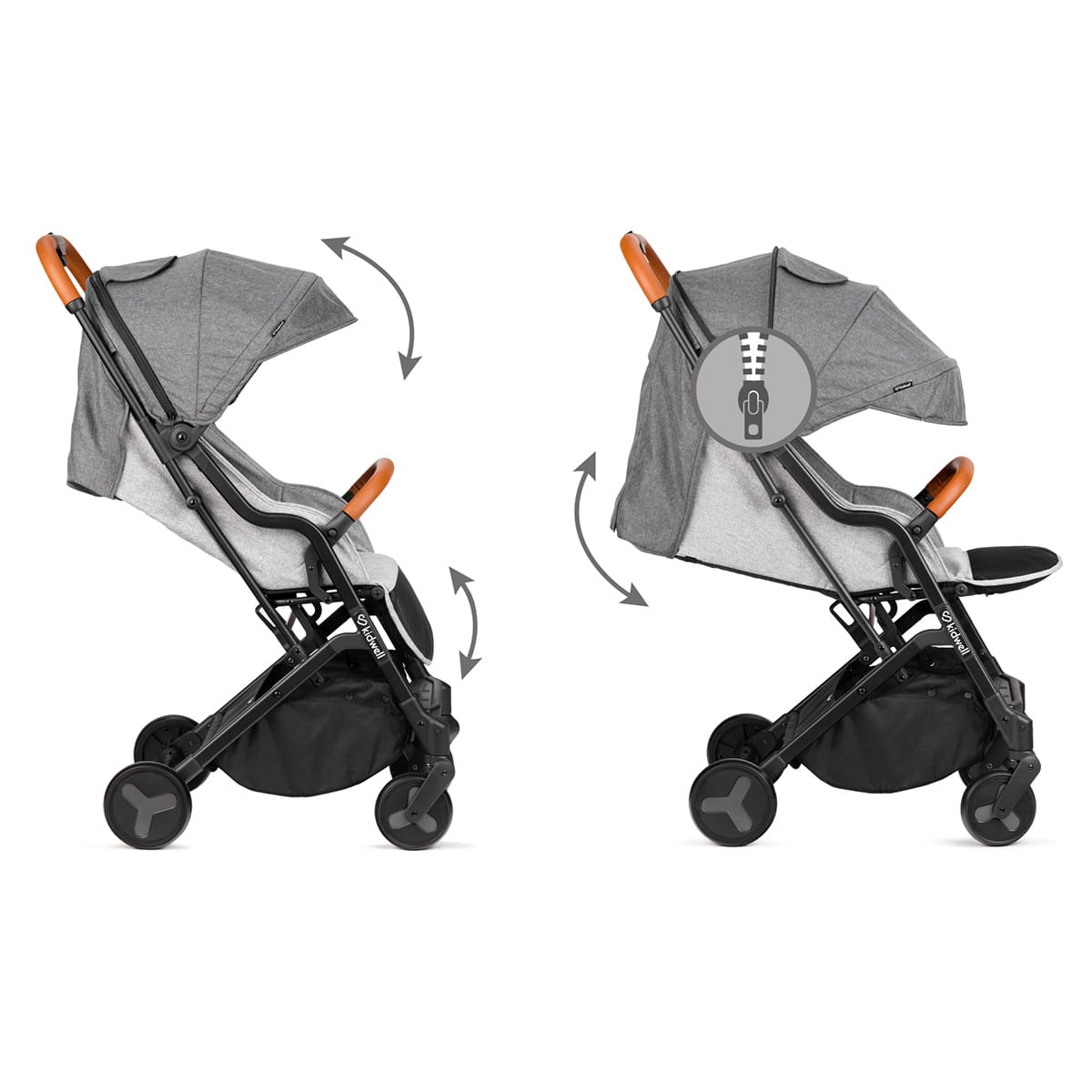 Прогулянкова коляска Kidwell Mavero Black/ Brown - Зображення 2