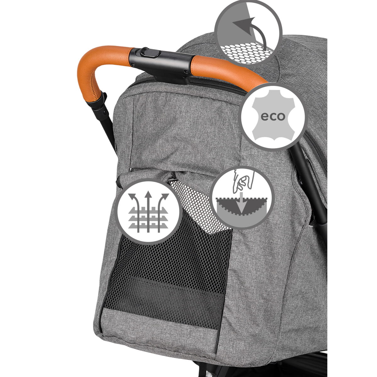 Прогулянкова коляска Kidwell Mavero Silver/ Brown - Зображення 4