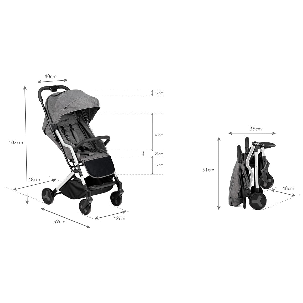 Прогулянкова коляска Kidwell Mavero Silver/Black - Зображення 10