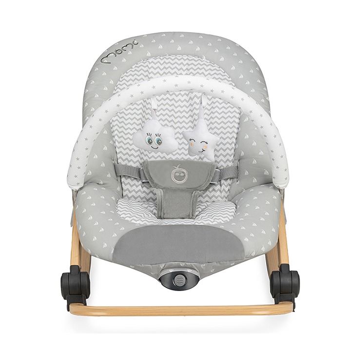 Шезлонг-гойдалка MoMi LUMIWOOD Grey Stars - Зображення 2