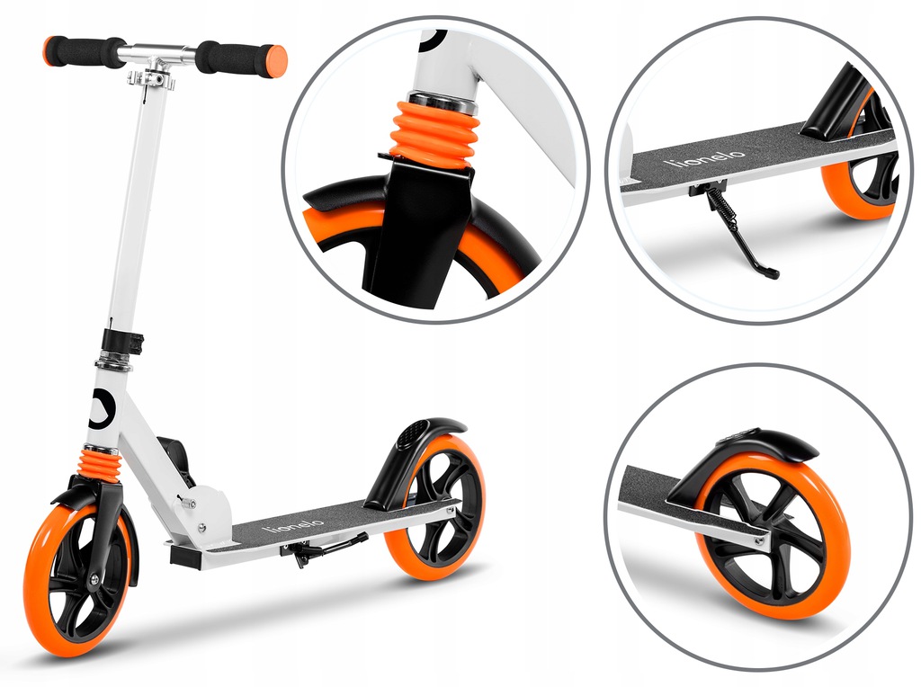 Самокат Lionelo Luca (white/orange) - Зображення 2