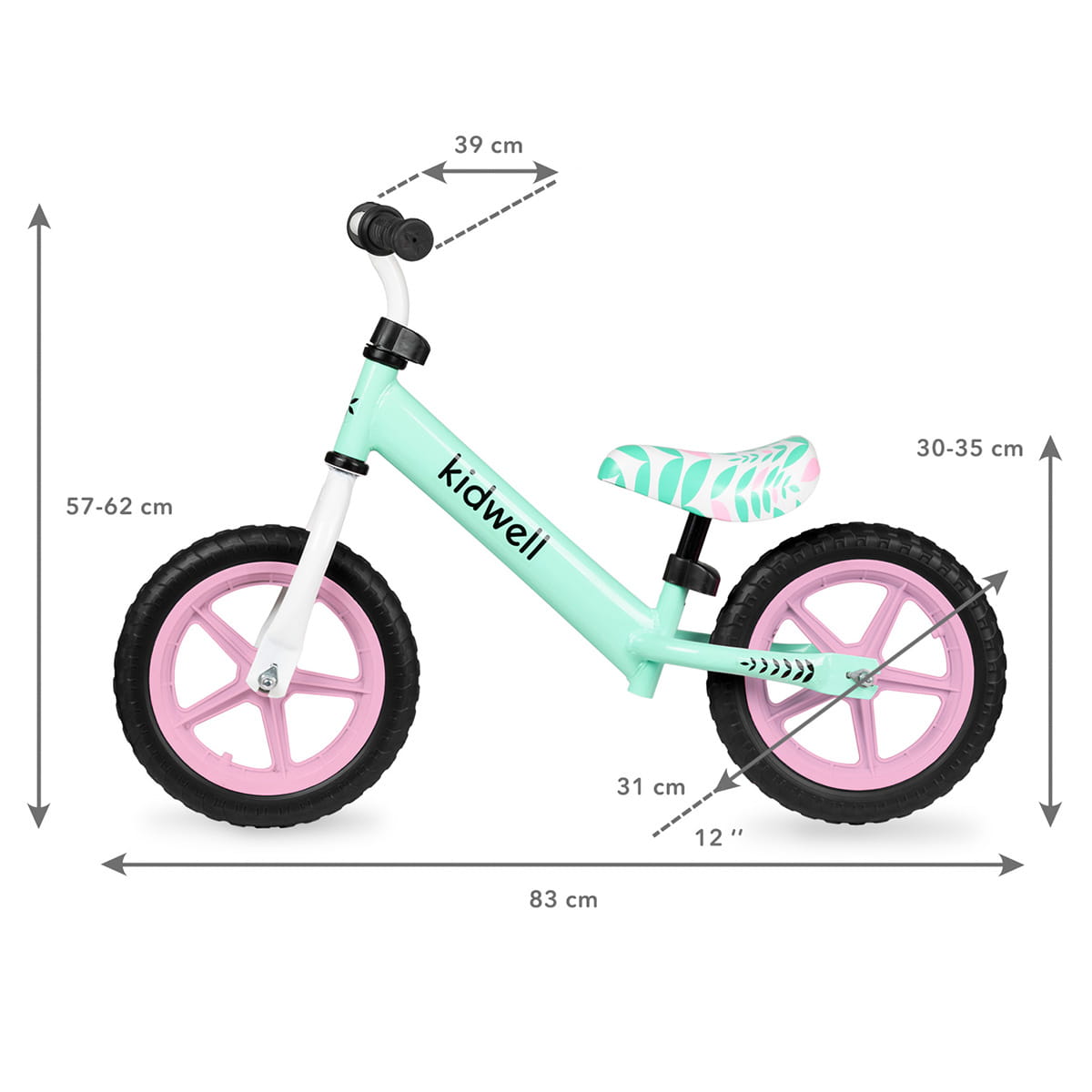Велобіг велосипед Kidwell REBEL Mint - Зображення 6