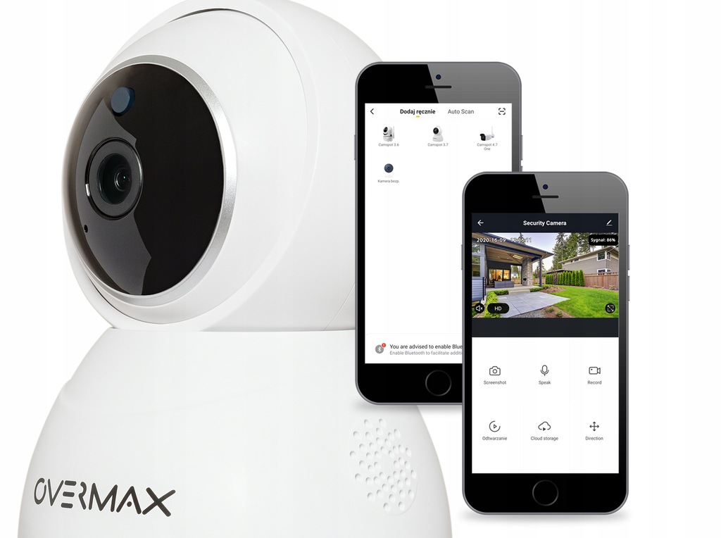 Внутрішня поворотна IP-камера відеоспостереження Overmax Camspot 3.7 Full HD WiFi - Зображення 2