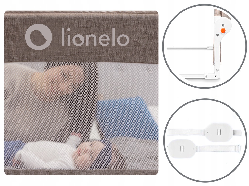 Бар'єр безпеки для ліжка Lionelo EVA (Beige) - Зображення 7