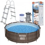 Каркасний басейн Bestway 56709, розмір 366 x 100 см з фільтрувальним насосом і драбиною