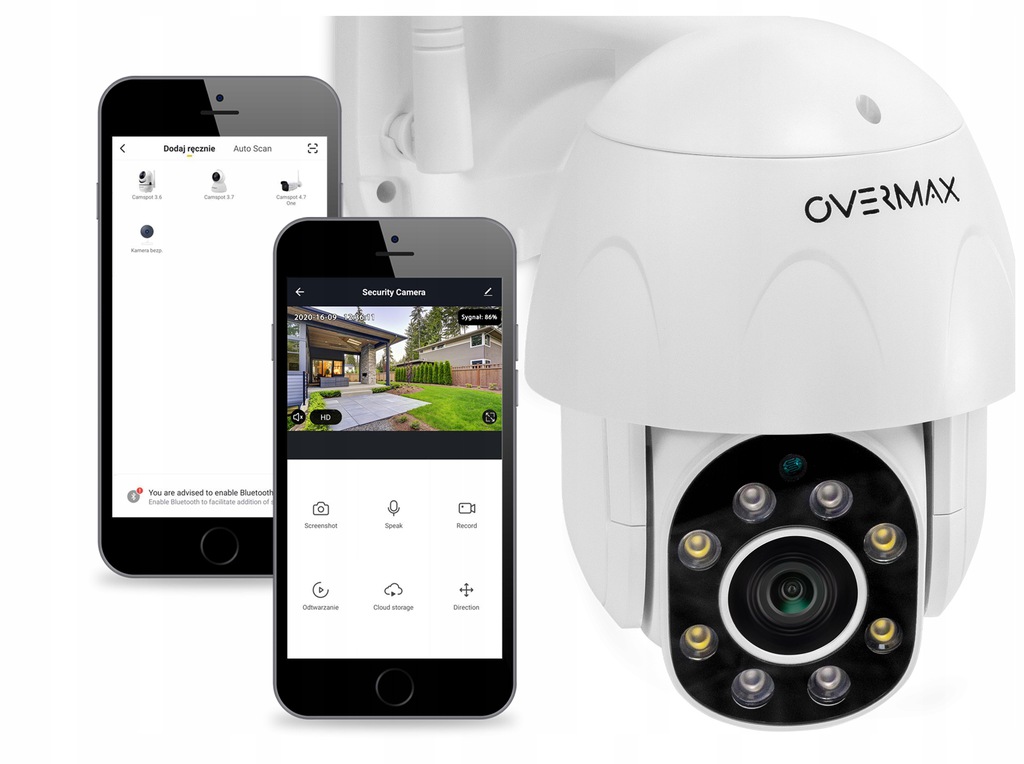 Вулична поворотна IP-камера відеоспостереження Overmax Camspot 4.9 FULL HD WiFi - Зображення 12