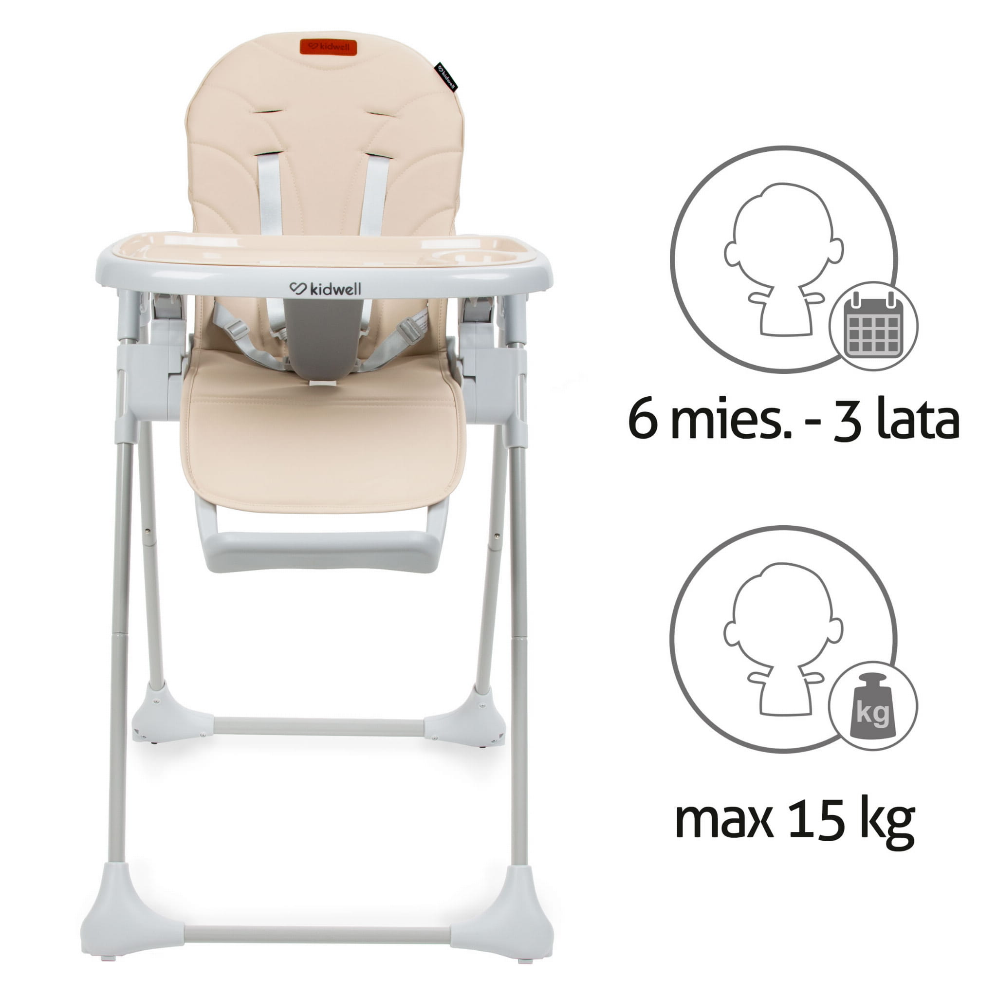 Стільчик для годування Kidwell BENO Beige - Зображення 8