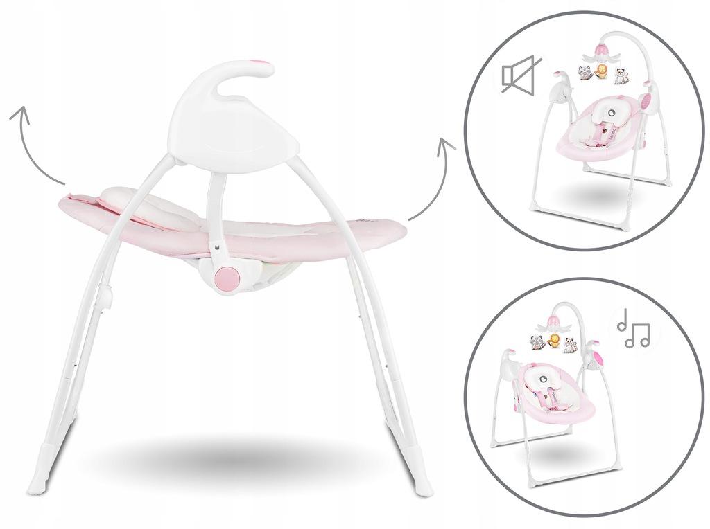 Крісло-гойдалка Lionelo ROBIN Pink - Зображення 11