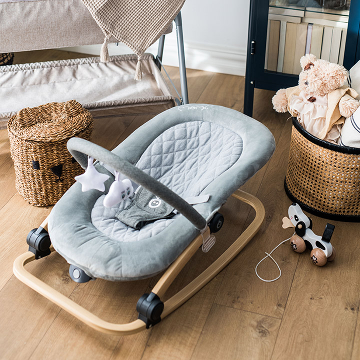 Шезлонг-гойдалка MoMi LUMIWOOD Blue Navy - Зображення 9