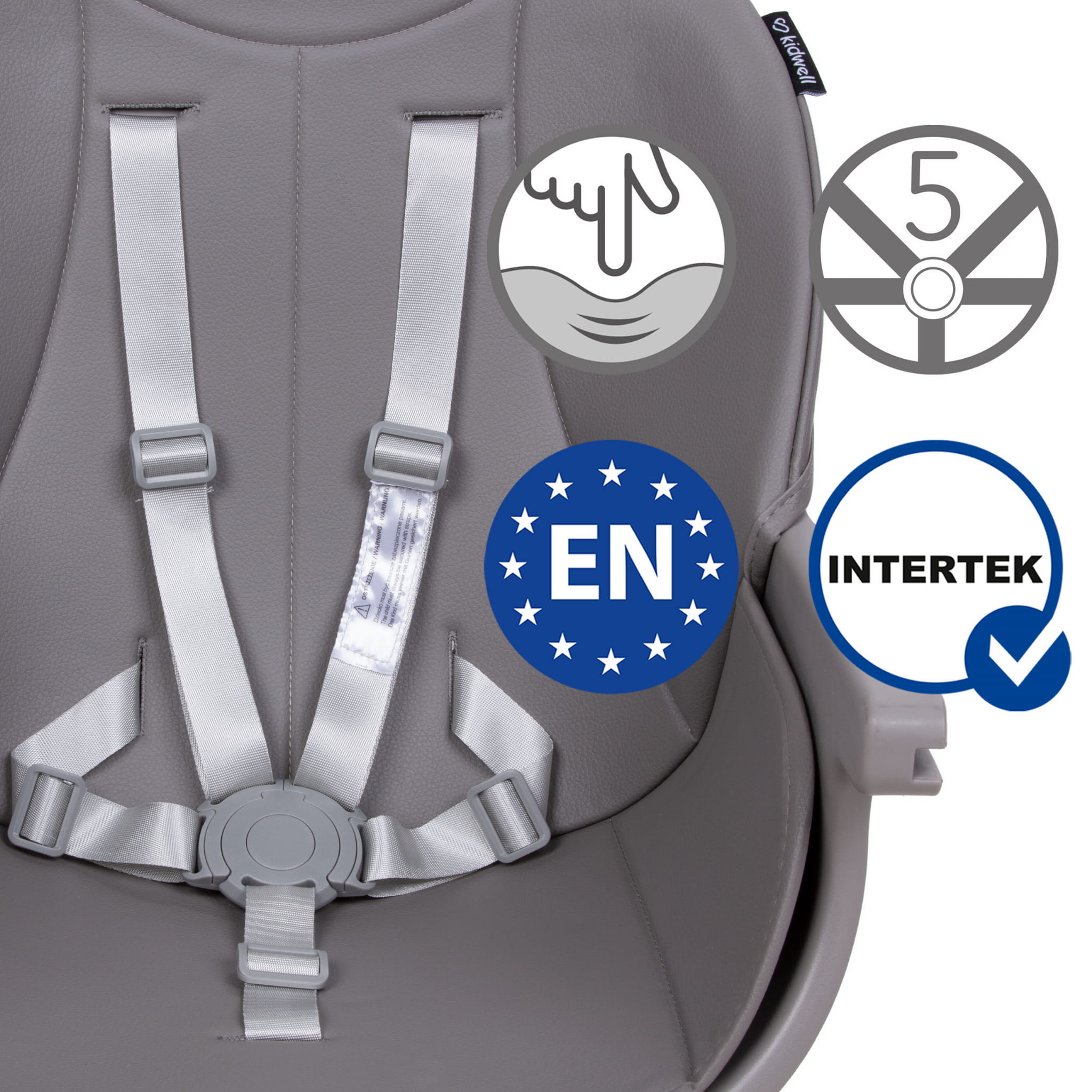 Стільчик для годування 4в1 Kidwell EATAN Grey - Зображення 7
