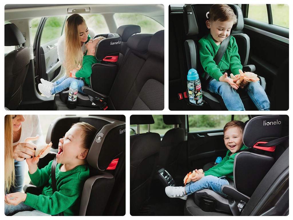 Автокрісло Lionelo HUGO ISOFIX 15-36 kg LEATHER GREY - Зображення 7