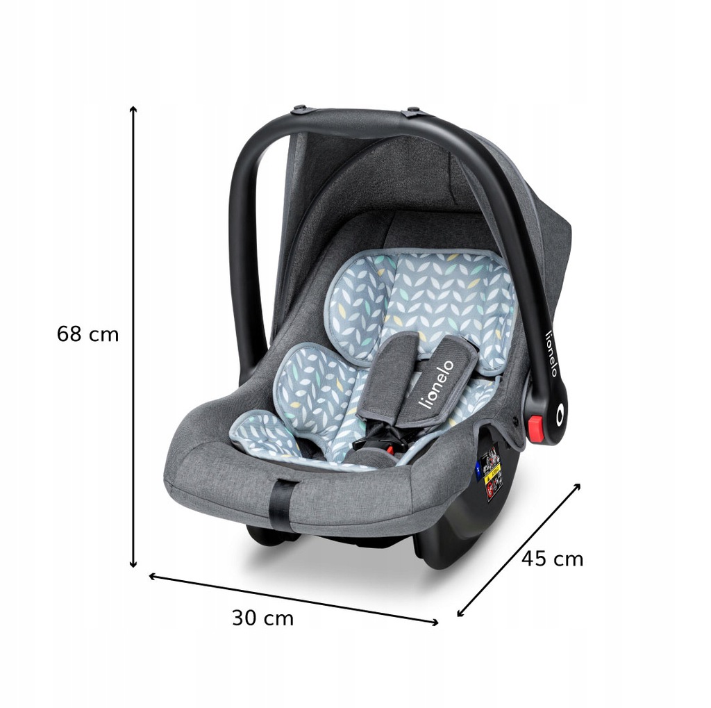 Автокрісло переноска Lionelo NOA 0-13kg GREY SCANDI - Зображення 5
