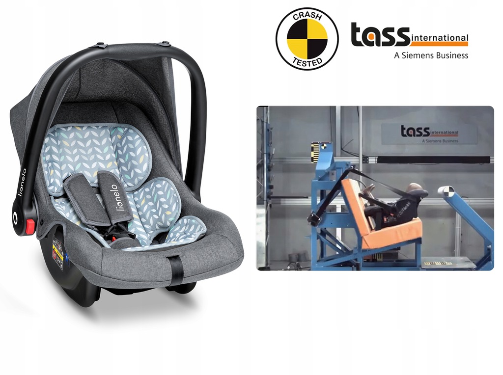 Автокрісло переноска Lionelo NOA 0-13kg GREY SCANDI - Зображення 2