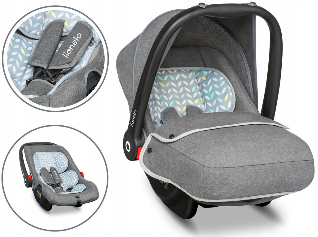 Автокрісло переноска Lionelo NOA 0-13kg GREY SCANDI - Зображення 4