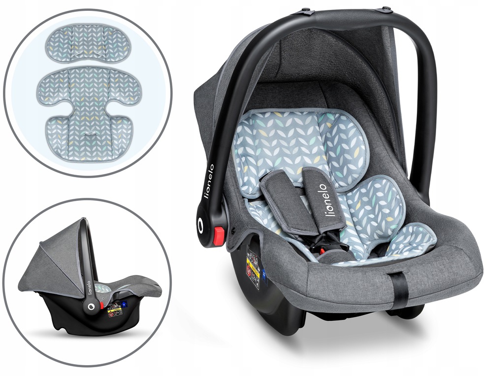Автокрісло переноска Lionelo NOA 0-13kg GREY SCANDI - Зображення 3