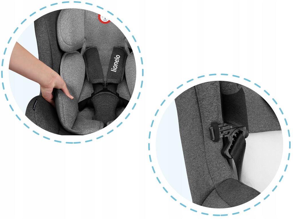 Автокрісло Lionelo Lennart STONE GREY ISOFIX 0-18 kg - Зображення 3
