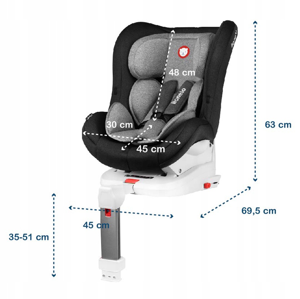 Автокрісло Lionelo Lennart CARBON ISOFIX 0-18 kg - Зображення 6