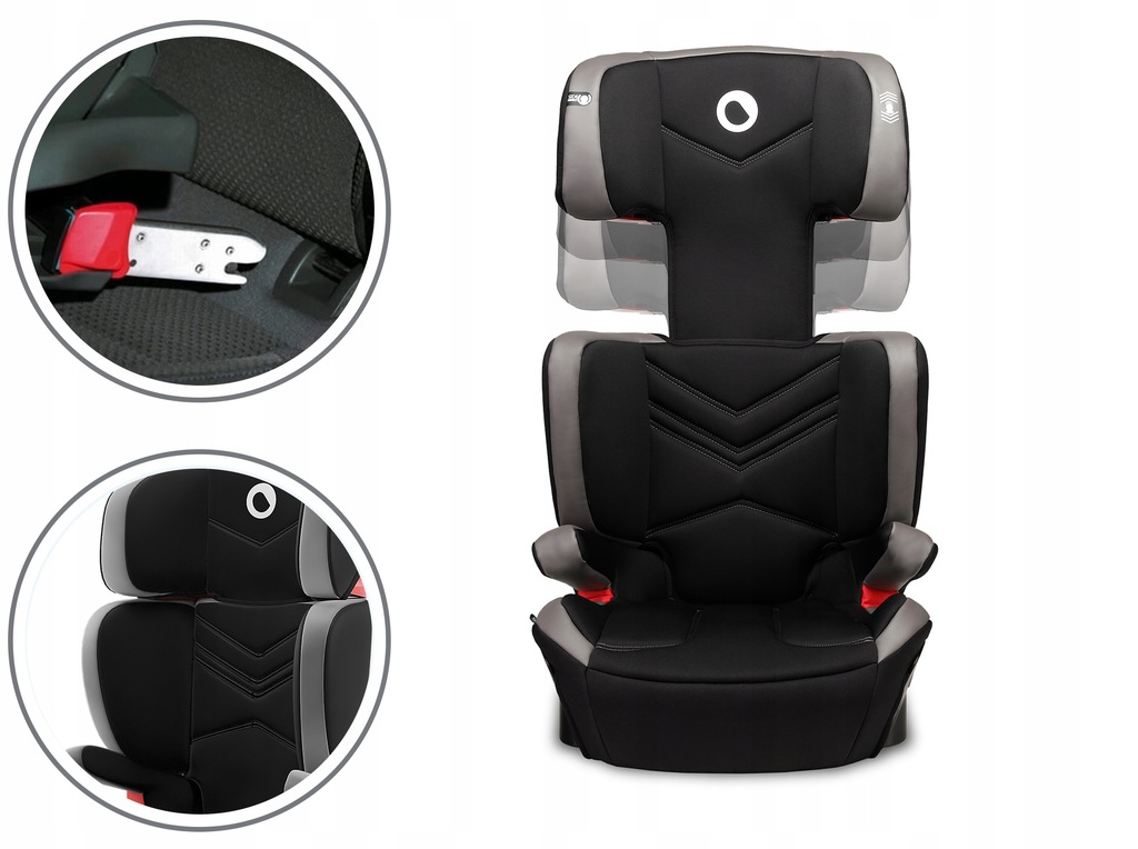 Автокрісло Lionelo HUGO ISOFIX 15-36 kg LEATHER GREY - Зображення 3