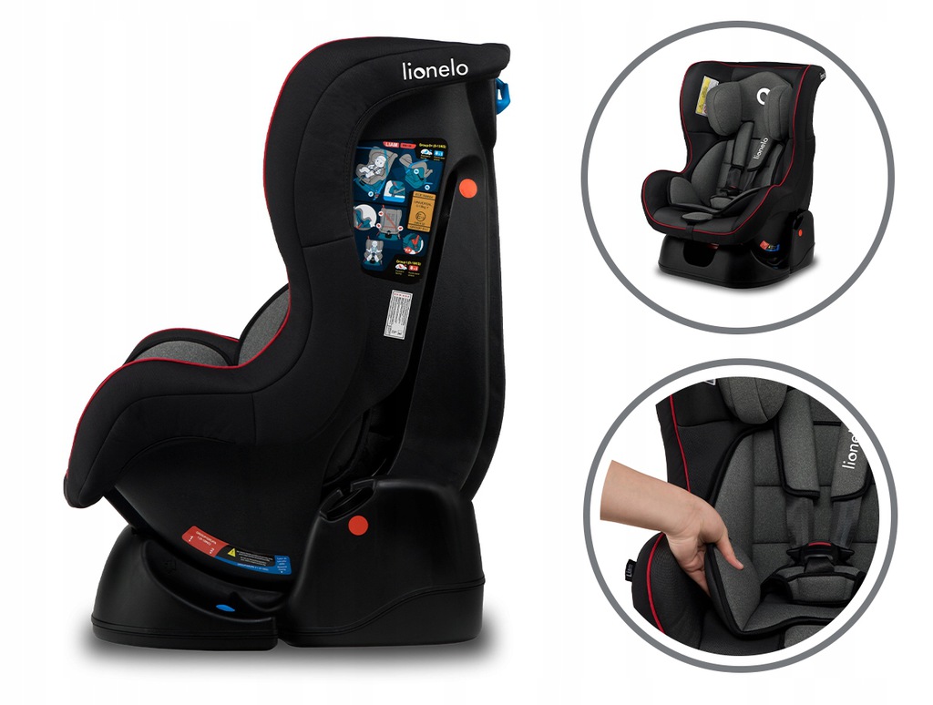 Автокрісло Lionelo LIAM 0-18 kg Sporty Black - Зображення 8