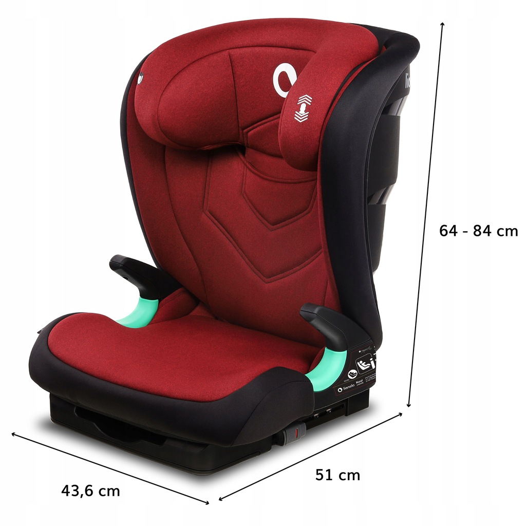 Автокрісло Lionelo Neal (15-36 кг) Burgundy Red - Зображення 6