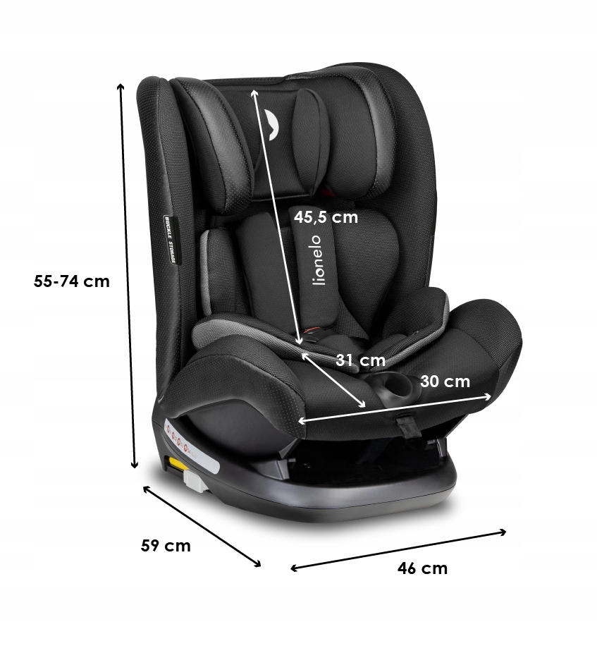 Автокрісло Lionelo OLIVER 9-36 kg Isofix Black - Зображення 2